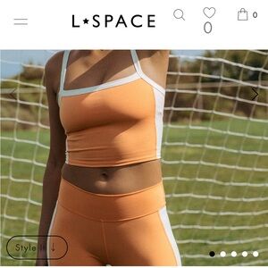 L*Space Vibrant Orange and White Gym Set